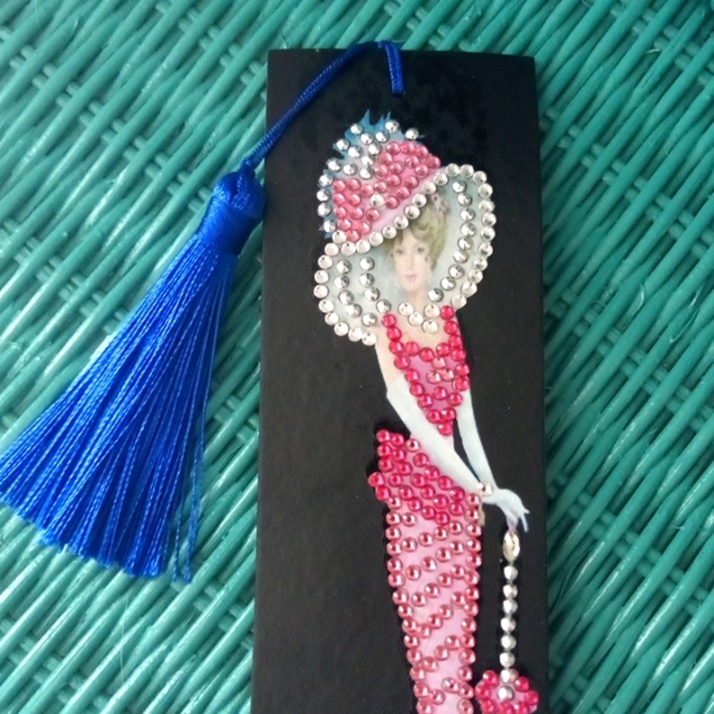 Handmade Pink Lady Bookmark - Picture 3 of 3